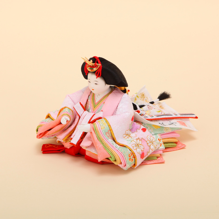 から厳選した 雛人形 親王収納飾り 小出松寿 おぼこ雛 京刺繍桜結び hn188 1hs1458 雪輪に山桜屏風 2人 213to1474 